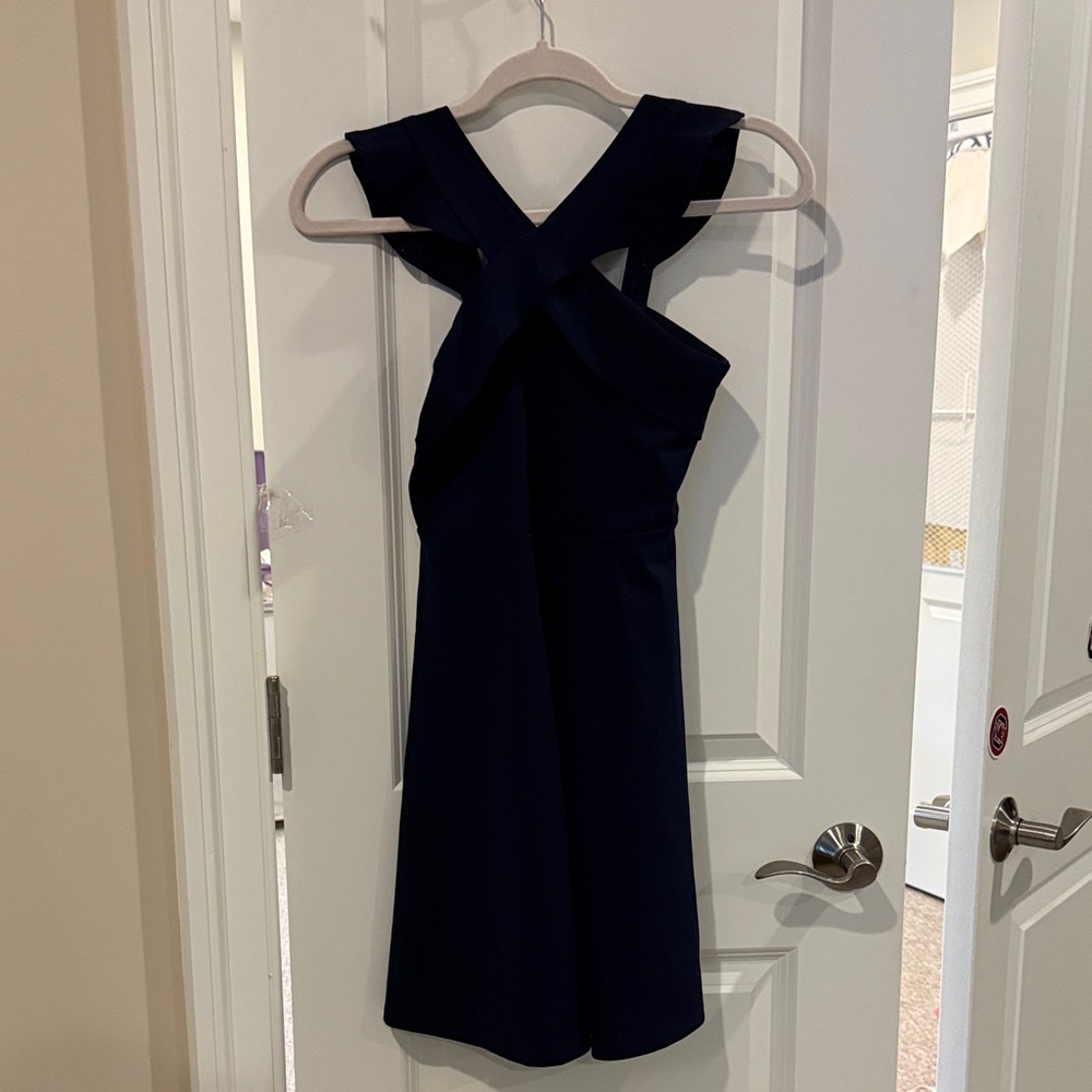 Honey and Rosie Navy Cross-Back Dress